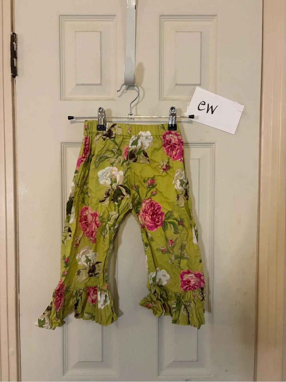 Matilda Jane Lime Green Floral Ruffle Hem Leggings